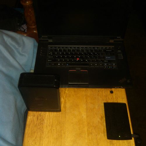 my repair computer, and my portable hard drives.