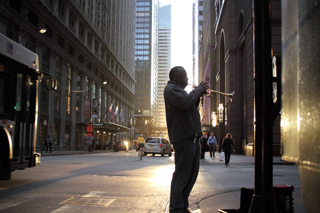 street performer, Chicago 2013