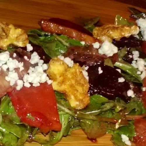 Honey Goat Cheese and Beet Salad