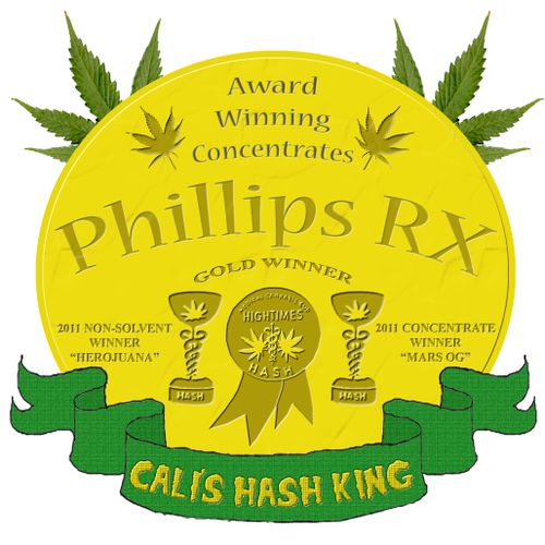 Phillips RX "Medal" logo. Used in High Times Magaz