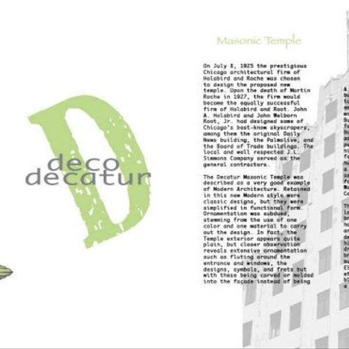 Deco Decatur Tours pamphlet