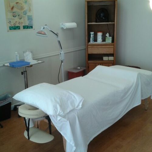 One of two Acupuncture and Therapeutic massage sta