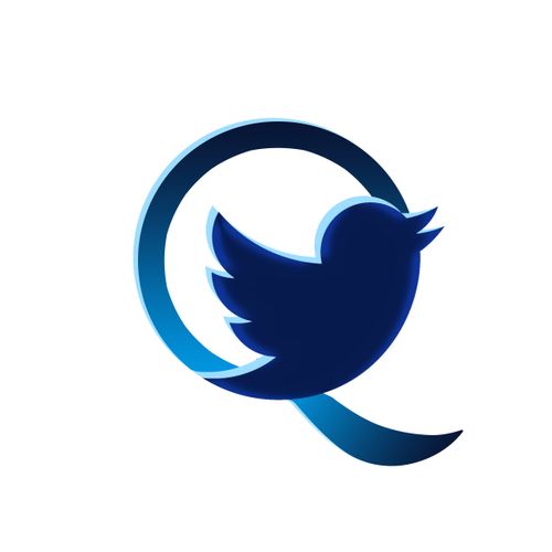 Logo -  "twitter Q" is a website where you can que