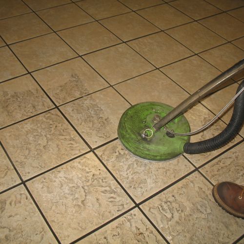 Commercial tile cleaning.