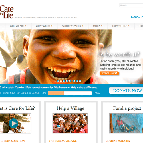 Care for Life Website Design