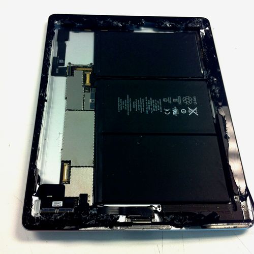 This iPad was run over by a car!
