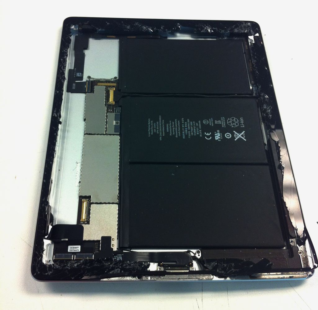This iPad was run over by a car!