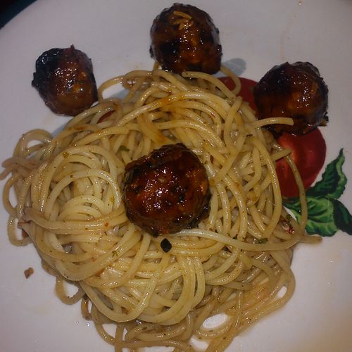 "Asian" Spaghetti and Meatballs