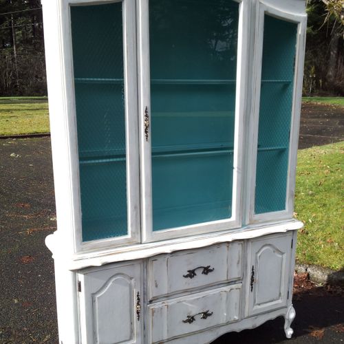 French provincial china hutch