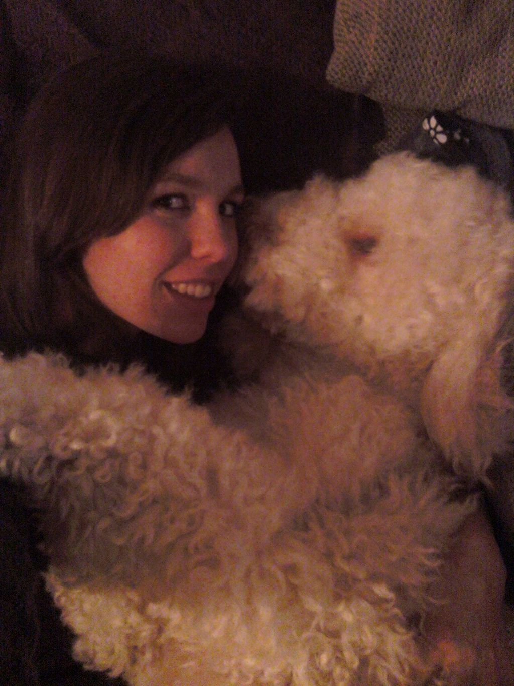 Riley 'settled' next to me for a picture before ru