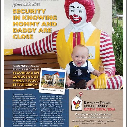 This is a poster I did for Ronald McDonald House. 
