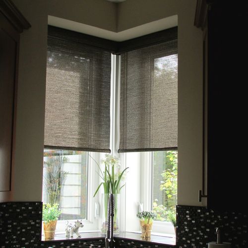Woven-look roller shades that cut the late day gla