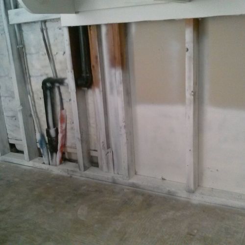 1) Master closest after mold abatement.
