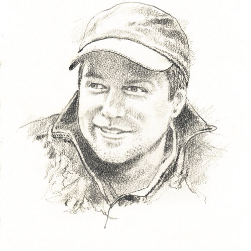 Illustration of a specific person for a magazine