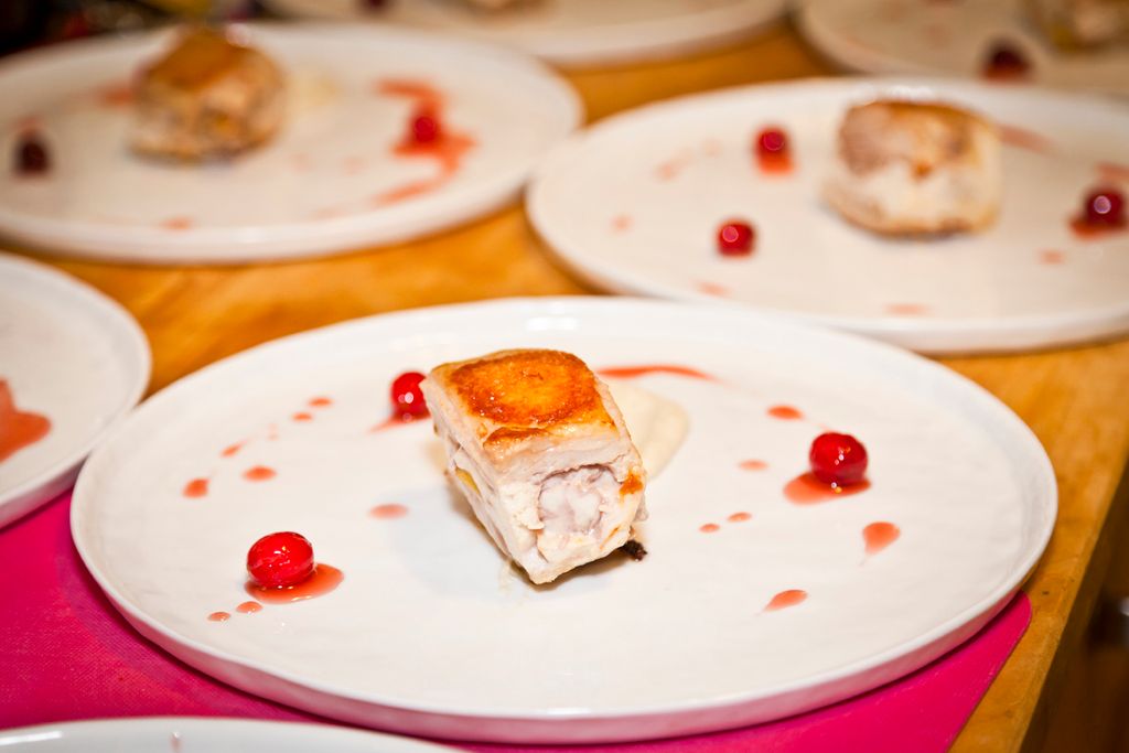 Chicken Stuffed Chicken with Poached Cranberry