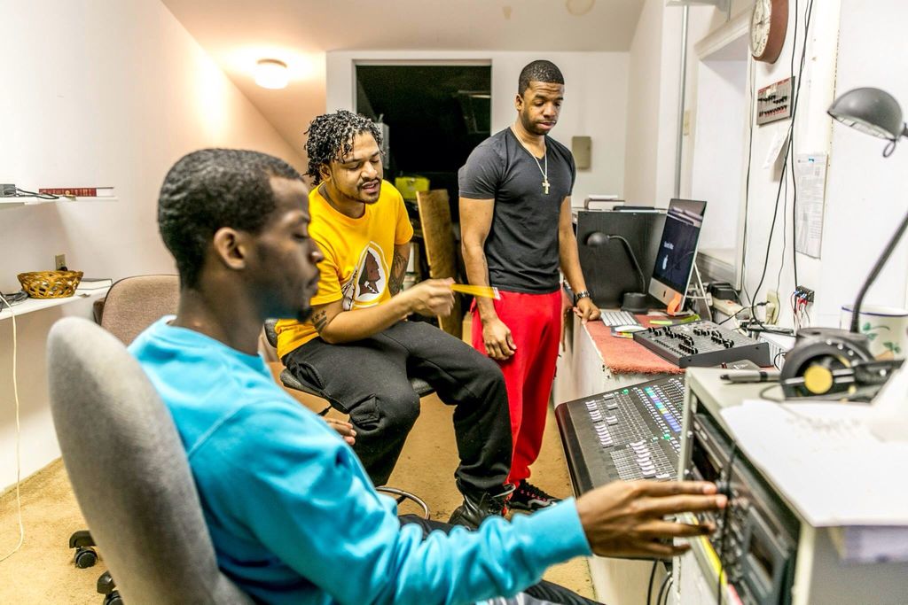 Sitting with my client going over the set up for h