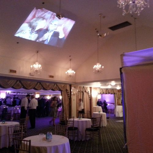We can project any photo LIVE to a ceiling or wall