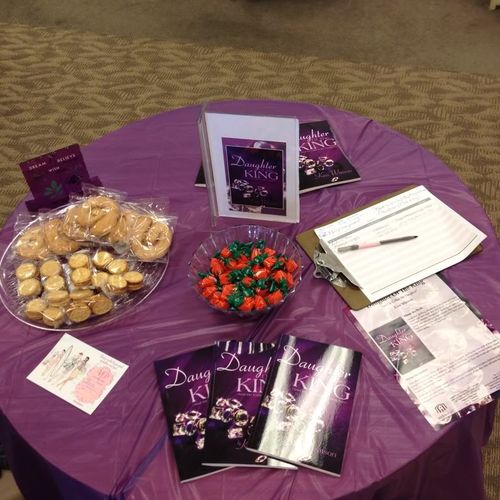 Book Signing Table Decor