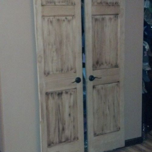 Custom made barn doors for closet