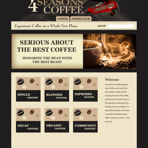 4 Seasons Coffee Company, web design and programmi