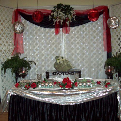 Sweatheart Head Table for the bride and groom