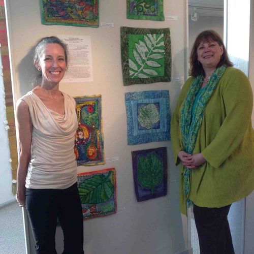 Jo Sinclair and I at our thesis art show, standing
