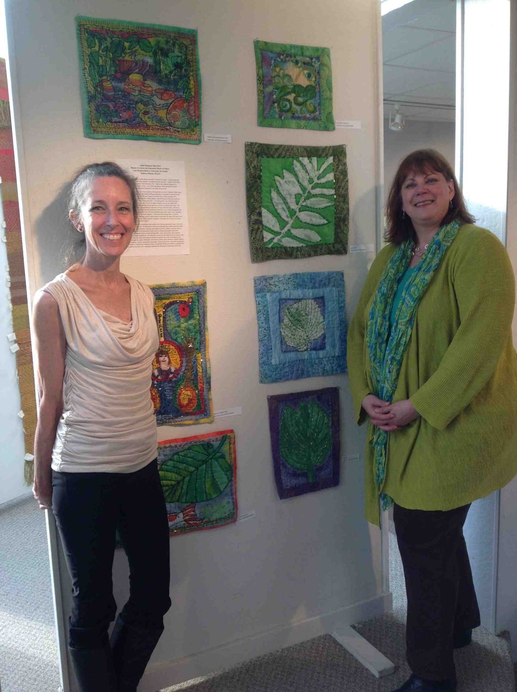 Jo Sinclair and I at our thesis art show, standing