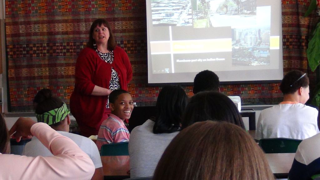 Me, student teaching; middle school; cultural art 