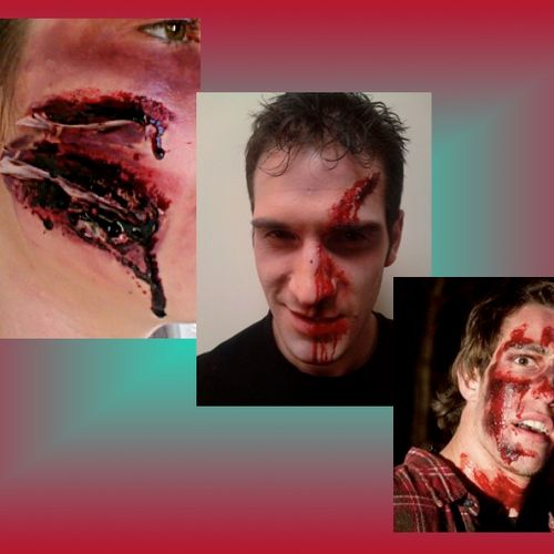 A collection of bloody wounds.