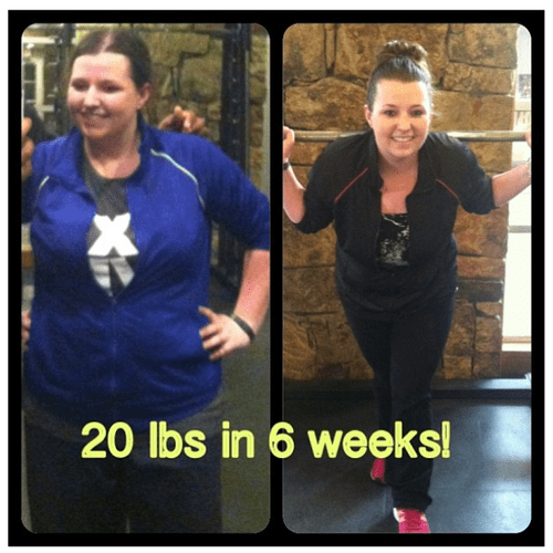 My client Stacie in just 6 weeks 20 pounds!!