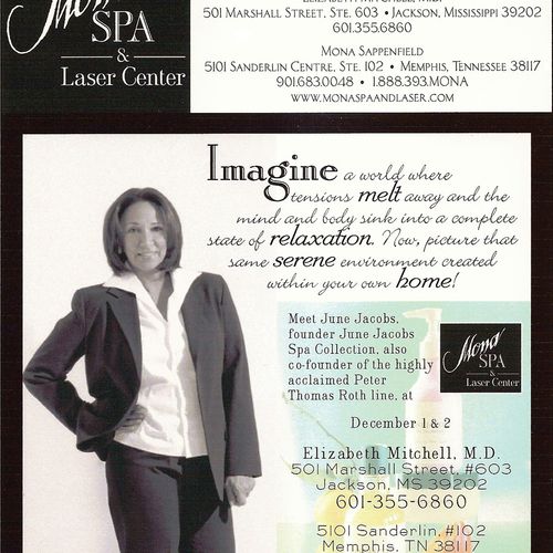 one of four of an ad series for Mona Spa
