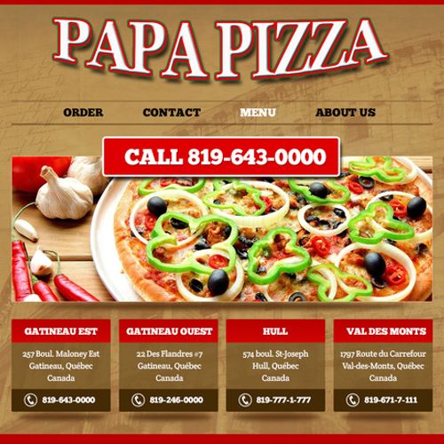 Papa Pizza Website