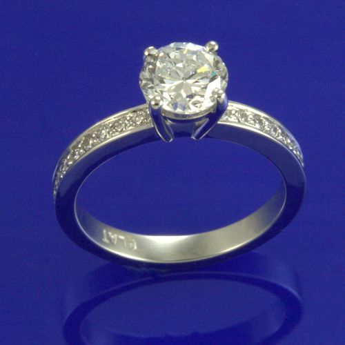 Custom made 1.39 Carat diamond engagement ring