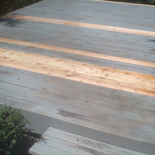 Deck Repair...a big tree fell on this deck. This d