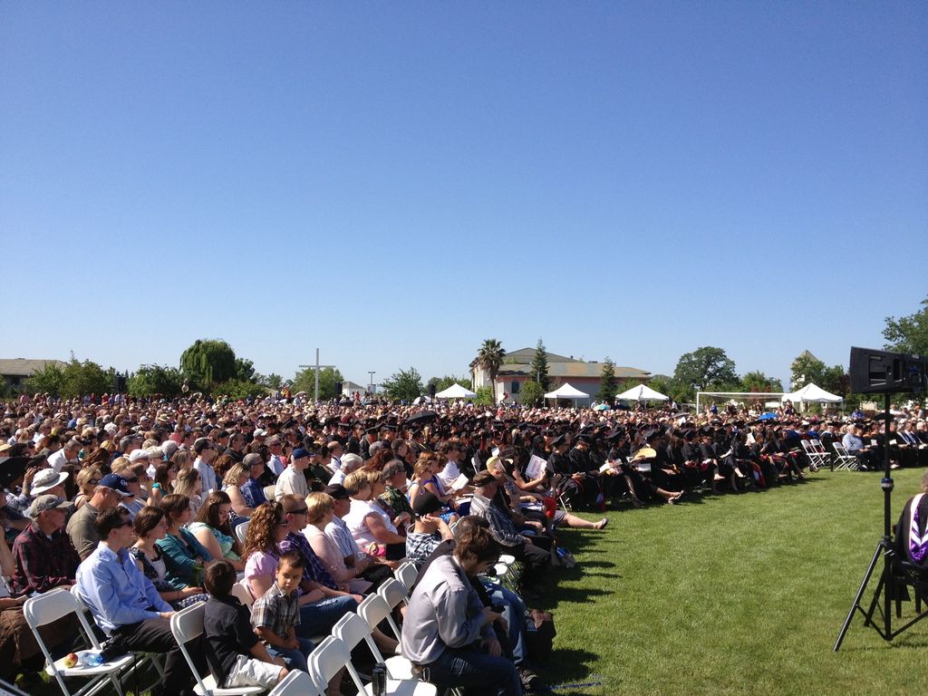 Graduation event sound, staging