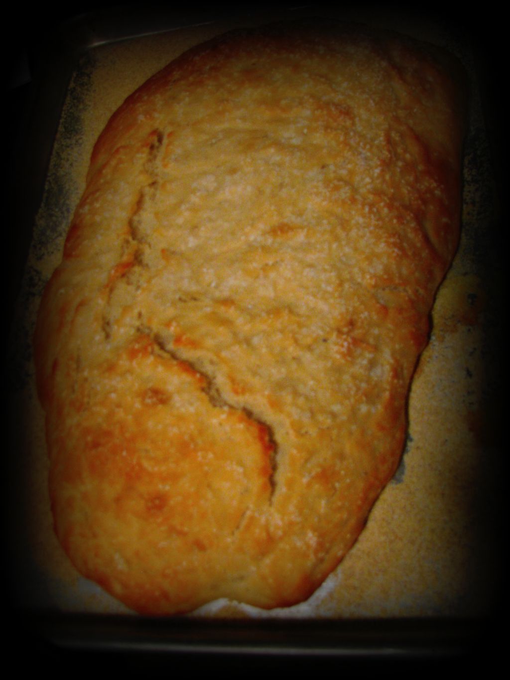 This is my famous homemade crusty artisan bread.