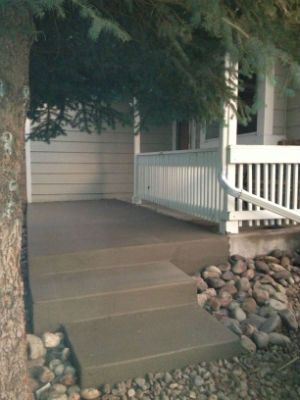 Extended front porch and new stair