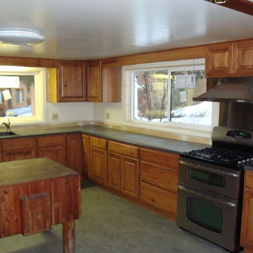 Kitchen remodeled, Butler Creek Fishing Lodge