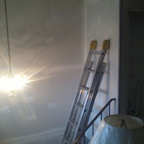 Stairwell drywall project