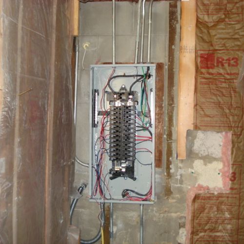 Breaker panel retrofit, in a home in Lansing, IL