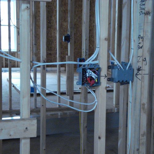 Wiring in a new townhome done in Valparaiso, IN