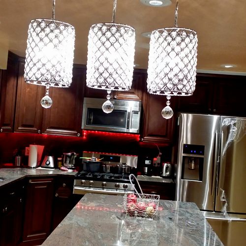 Kitchen Lighting Project/Red