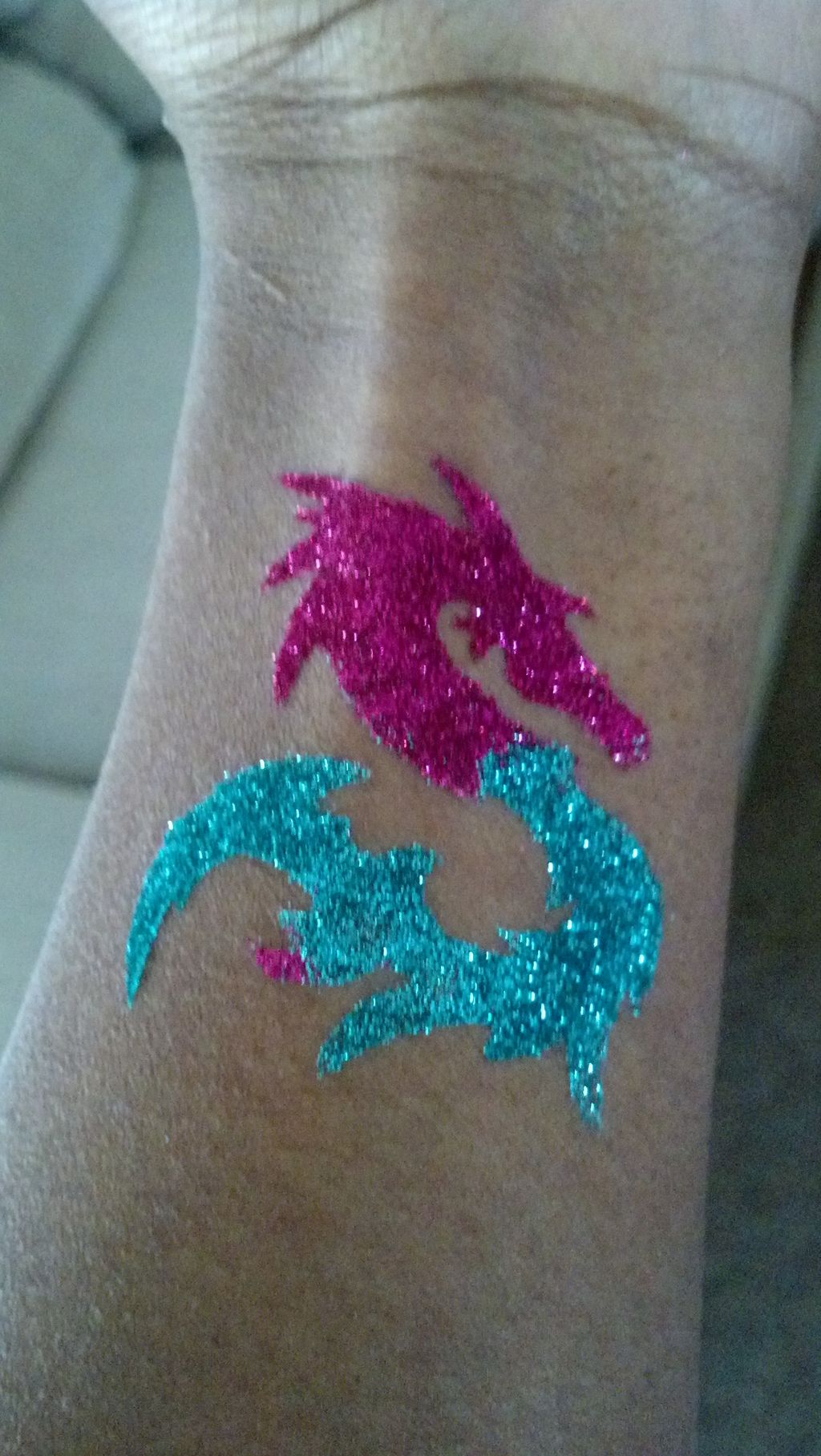 Dragon Glitter Tattoo