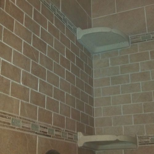new tile in shower