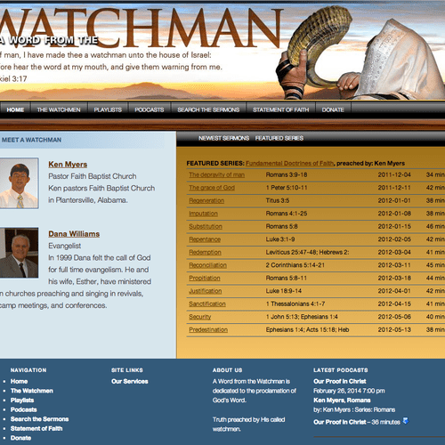 A Word from the Watchman
Wordpress website; busine