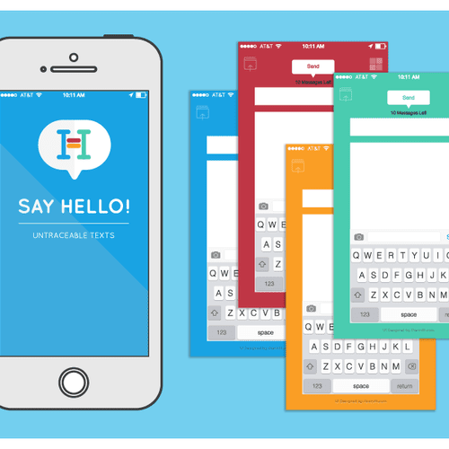 Say Hello - Simple UI - Mobile app design