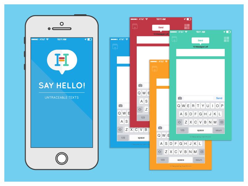 Say Hello - Simple UI - Mobile app design