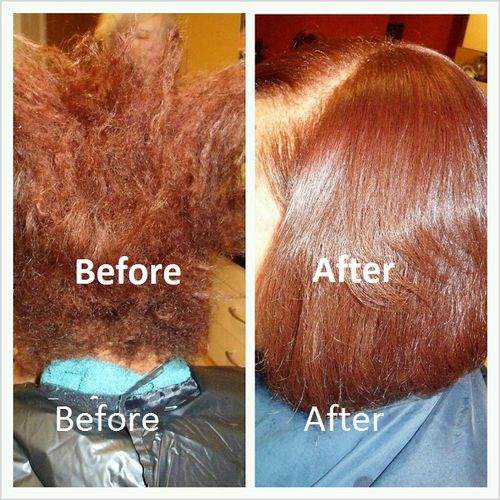 Natural Hair Blow out, Cut and Color