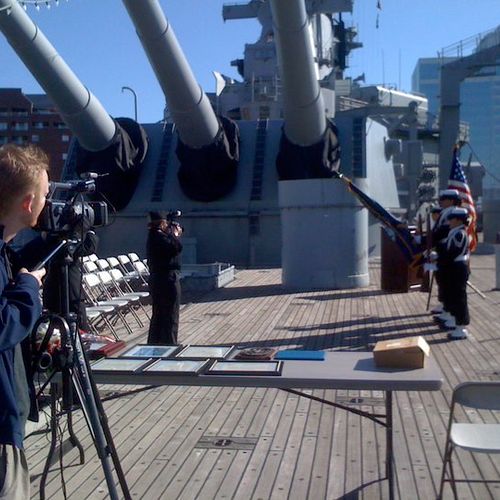 We record Navy and other specialized ceremonies.