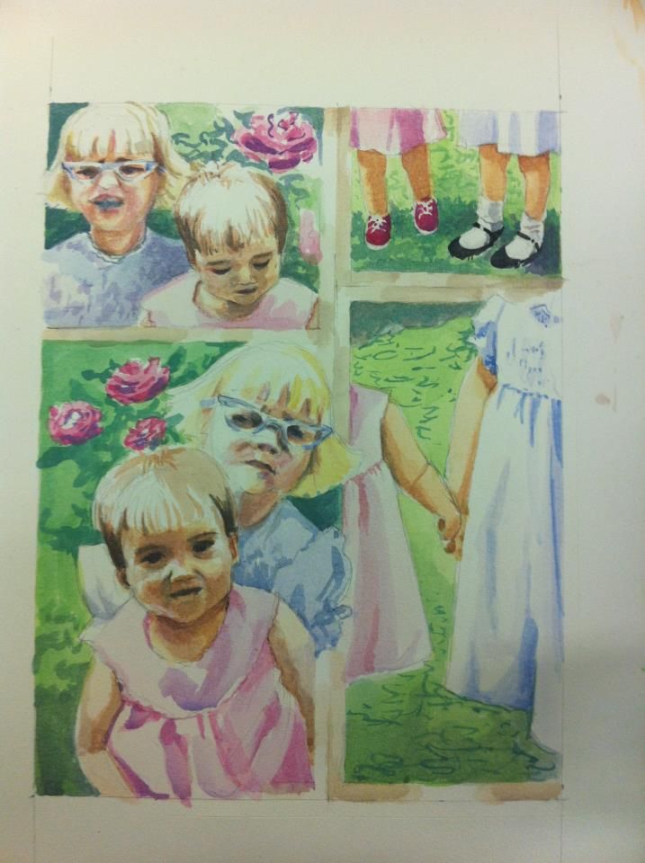 Sisters. Watercolor